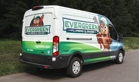 Evergreen Plumbing & Drains branded service van